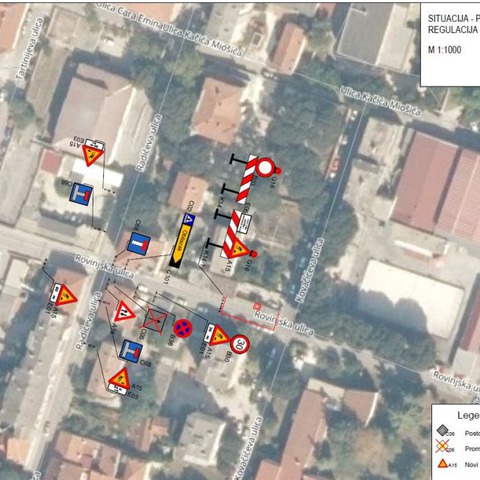 Privremena regulacija prometa u Rovinjskoj ulici