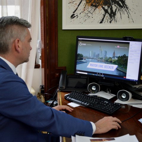 Gradonačelnik Boris Miletić na virtualnom Summitu gradonačelnika protiv antisemitizma 2021.