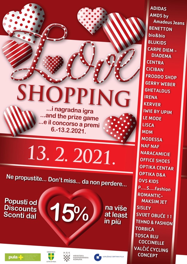 plakat trgovinske akcije Love Shopping