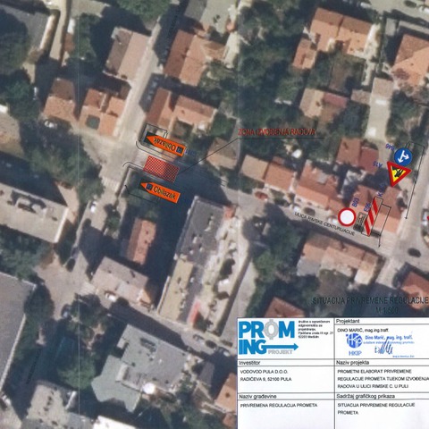 Privremena regulacija prometa na dijelu Ulice Rimske centurijacije
