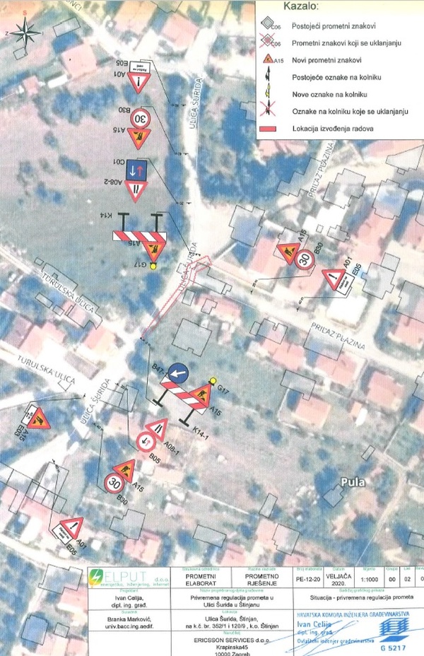Privremena regulacija prometa na dijelu Ulice Šurida