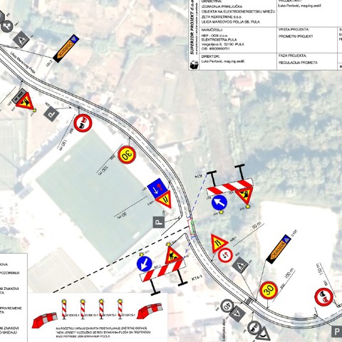 Privremena regulacija prometa na dijelu Ulice Marskovog polja_fazaI