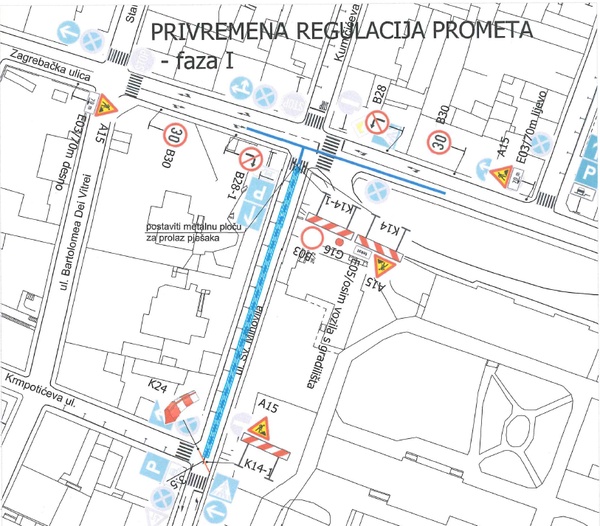 Privremena regulacija Ulica sv. Mihovila