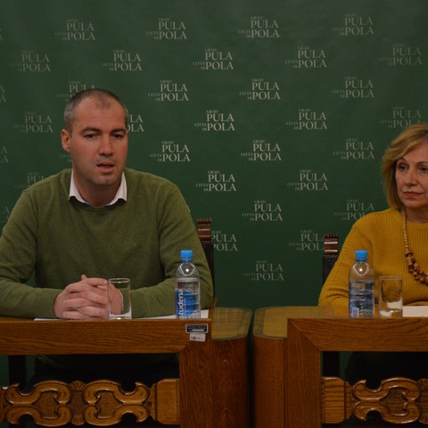 Zamjenik gradonačelnika Grada Pule Robert Cvek i Slavica Jelovac