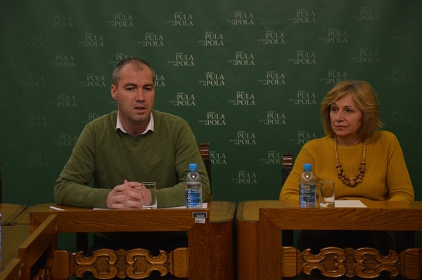 Zamjenik gradonačelnika Grada Pule Robert Cvek i Slavica Jelovac