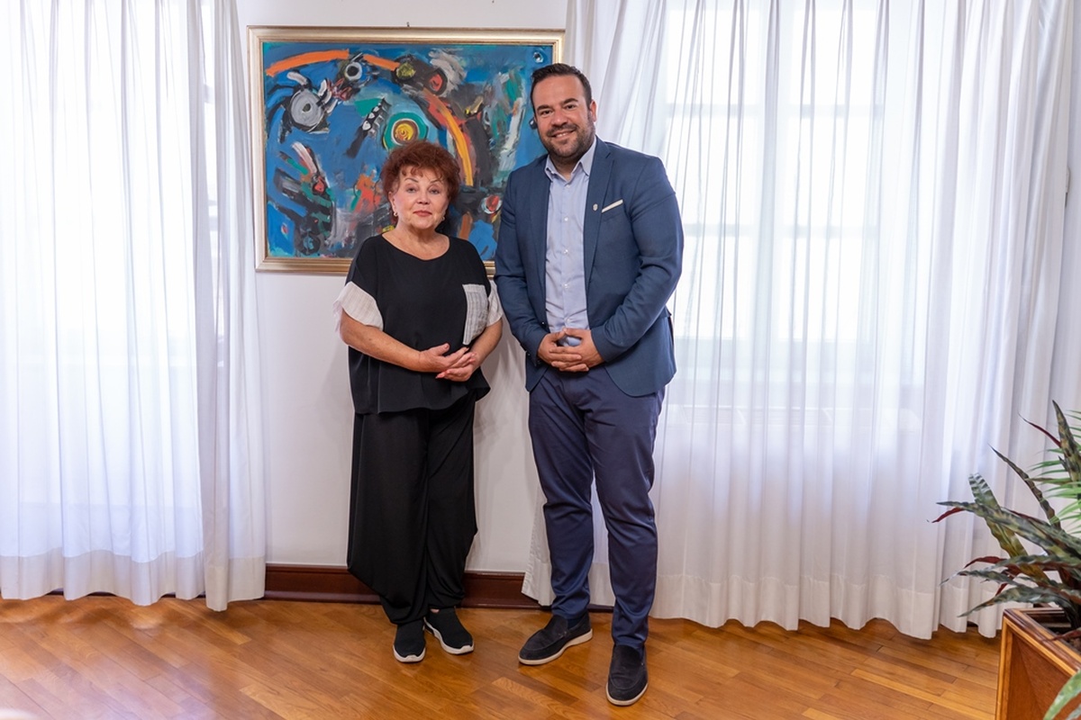 Zdenka Kovačiček i gradonačelnik Filip Zoričić