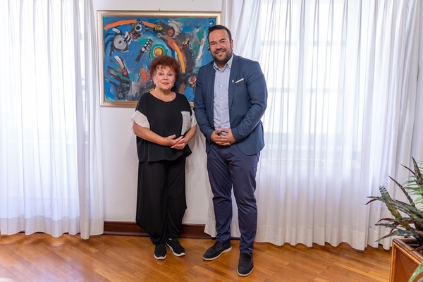Zdenka Kovačiček i gradonačelnik Filip Zoričić