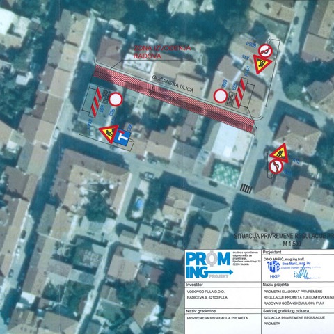 Privremena regulacija prometa u Gorčanskoj ulici