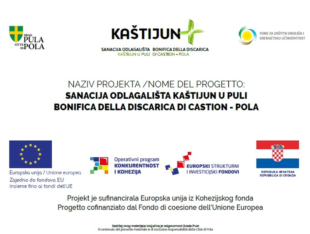 baner EU projekta "Sanacija odlagališta Kaštijun u Puli"