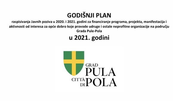 Godišnji plan raspisivanja Javnih poziva