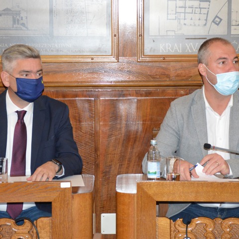 Gradonačelnik Boris Miletić i zamjenik Robert Cvek