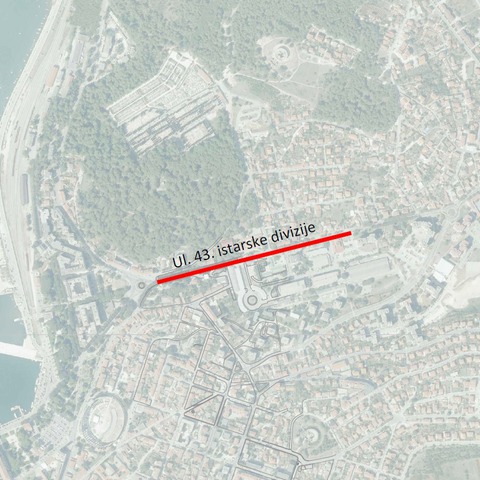 Obuhvat zahvata u Ulici 43. istarske divizije