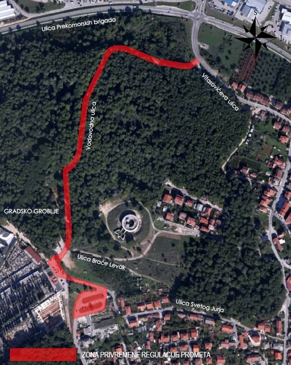 Privremena regulacija prometa kod groblja