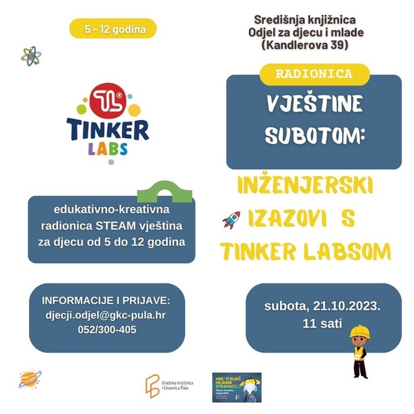 Vještine subotom u na Odjelu za djecu i mlade Središnje knjižnice