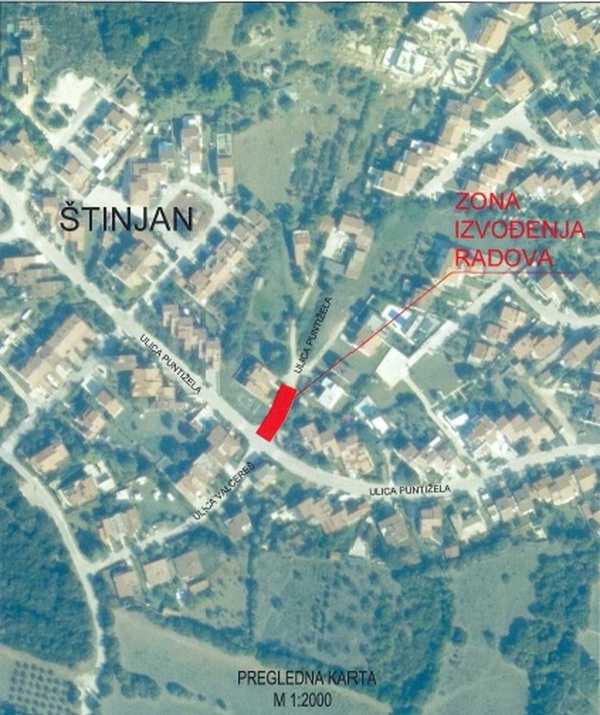 Zona izvođenja radova u Štinjanu