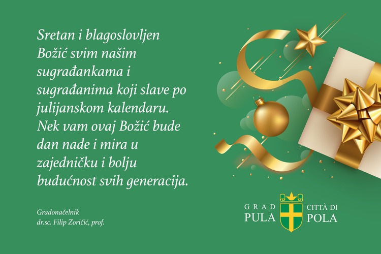 Božićna čestitka gradonačelnika Filipa Zoričića vjernicima pravoslavne vjeroispovijesti