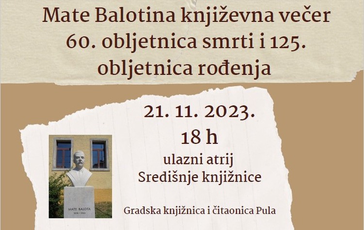 Mate Balotina književna večer