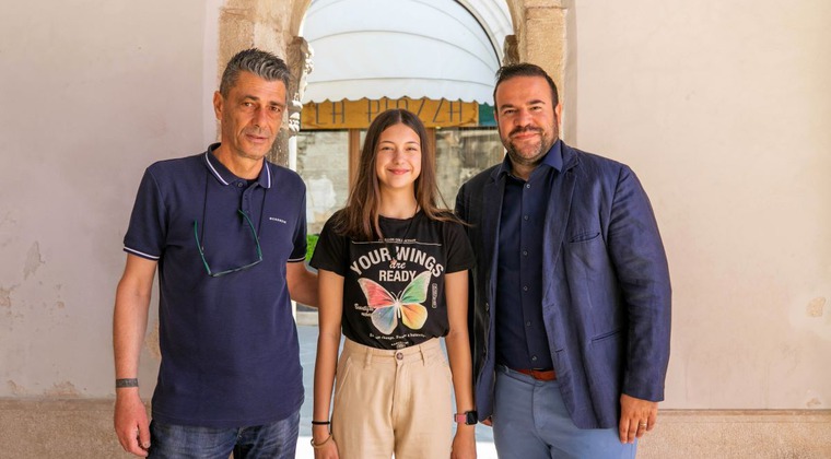 Il sindaco Filip Zoričić ha ricevuto a Palazzo municipale Elena Brletić