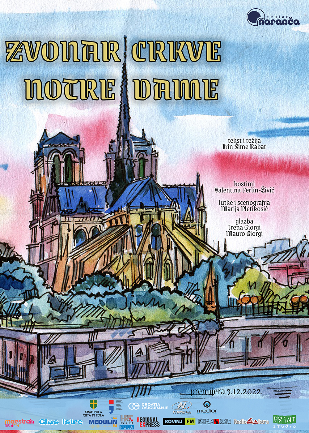 Premijera predstave ‘Zvonar crkve Notre Dame’ u pulskom Teatar Naranča