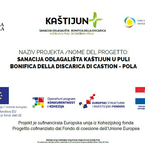 baner EU projekta "Sanacija odlagališta Kaštijun u Puli"